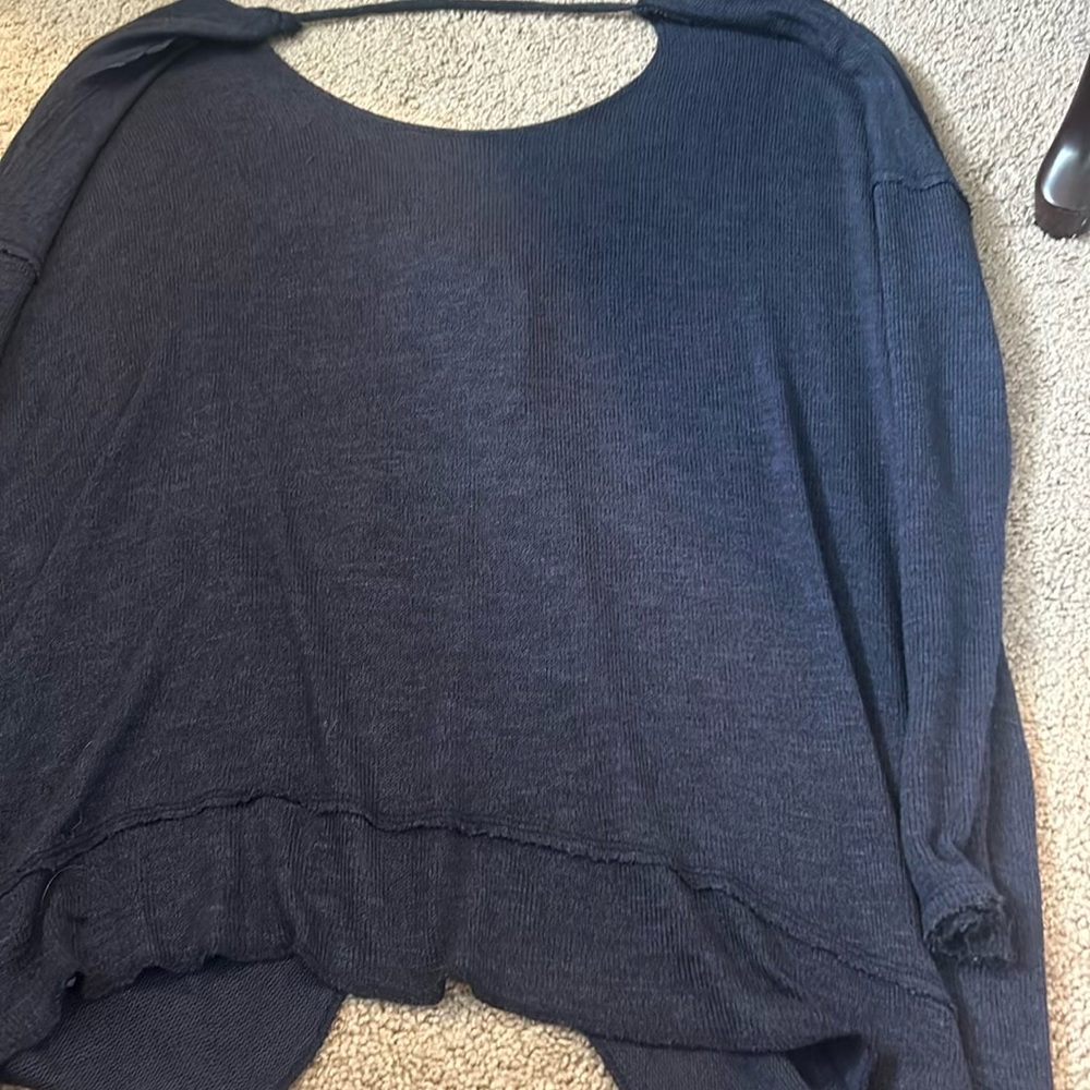 We The Free Navy Twist Knot Sweater - Picture 5 of 6